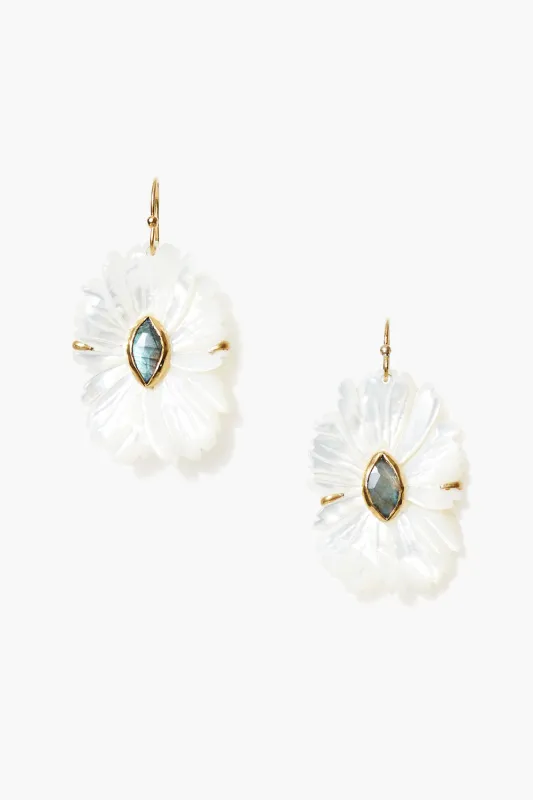 Magnolia Earrings White MOP Mix sold by Chan Luu