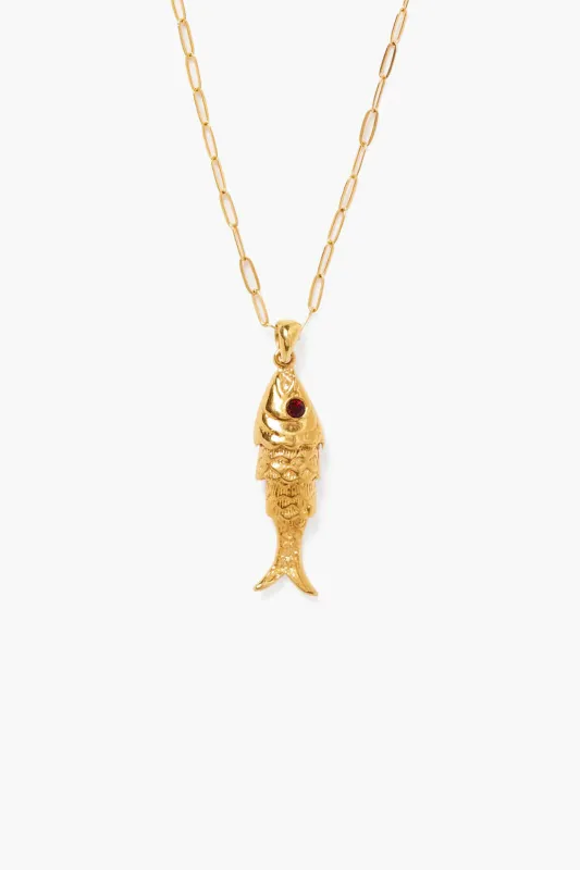 Koi Necklace Garnet made by Chan Luu