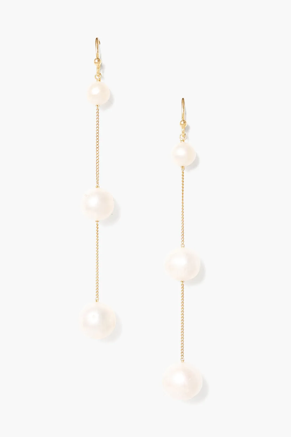 Tiered Floating Pearl Earrings sold by Chan Luu