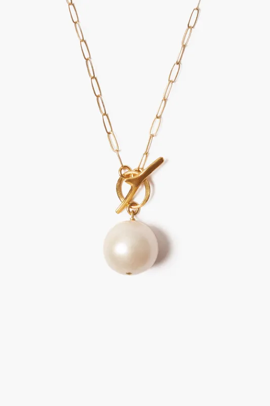 White Freshwater Pearl Toggle Necklace sold by Chan Luu