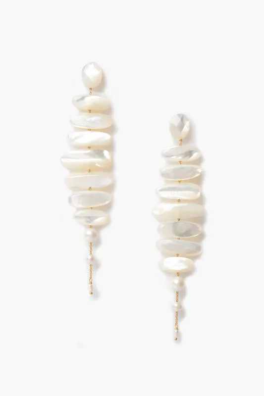 Mizumi Earrings White MOP sold by Chan Luu