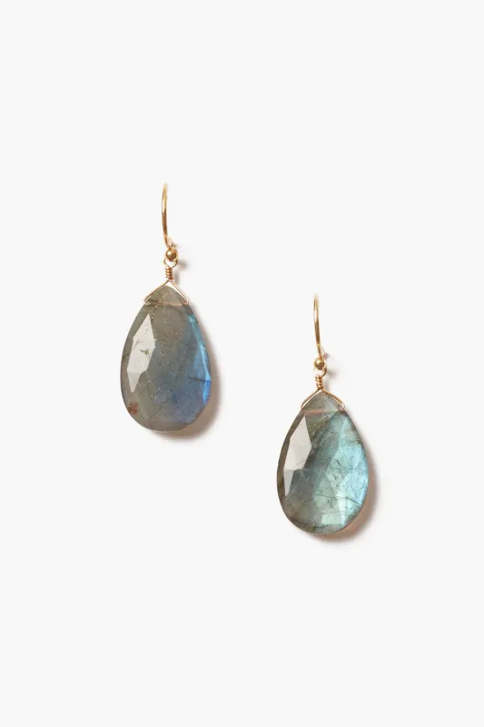 Yasmine Earrings Labradorite sold by Chan Luu