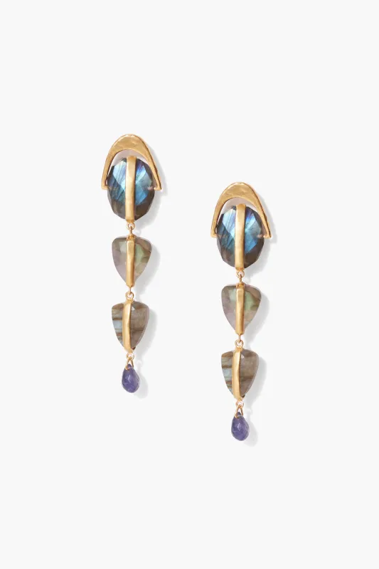 Labradorite Mix Rise Earrings sold by Chan Luu