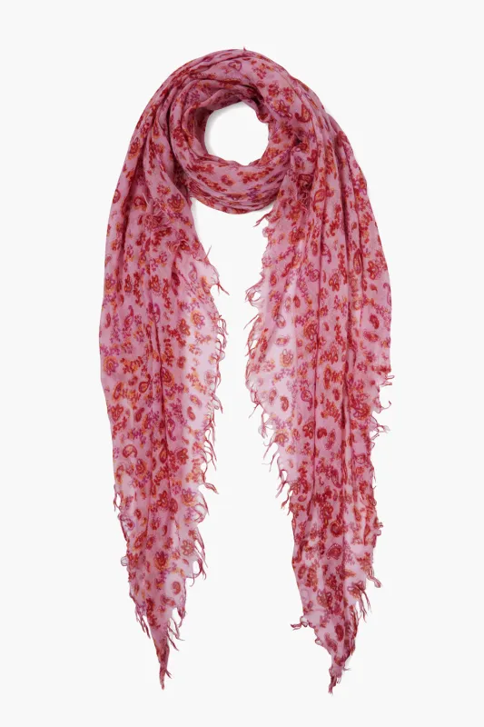 Cashmere and Silk Scarf Fuchsia Pink Paisley sold by Chan Luu