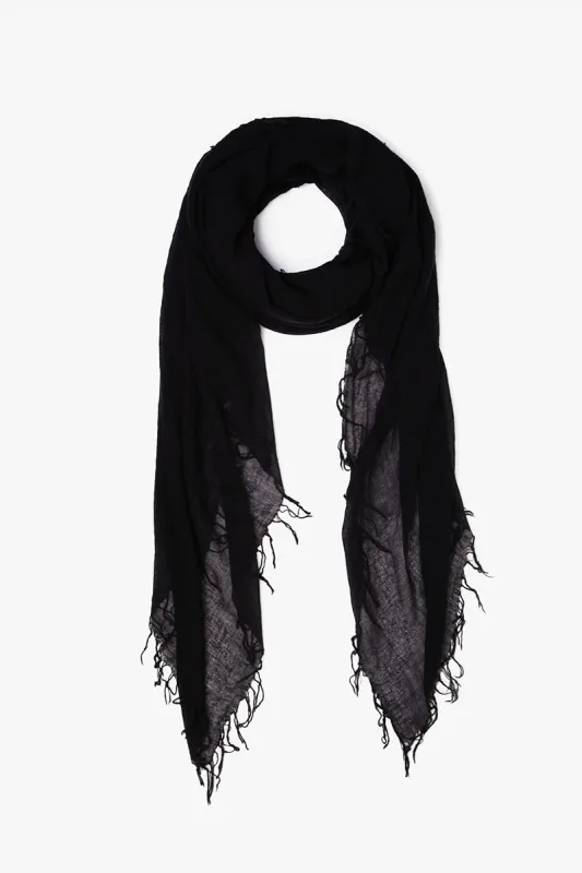 Cashmere and Silk Scarf Black sold by Chan Luu