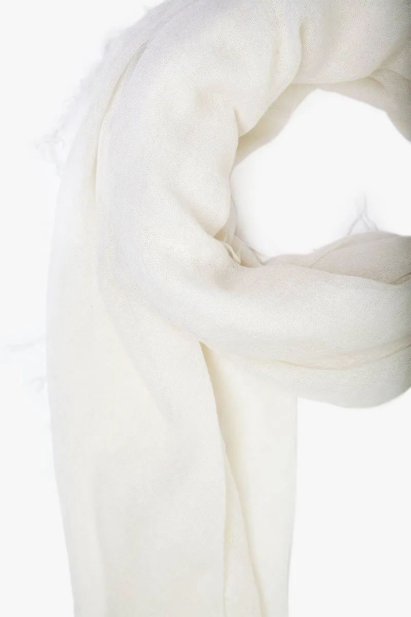 Cashmere and Silk Scarf Eggshell sold by Chan Luu product image thumbnail 2