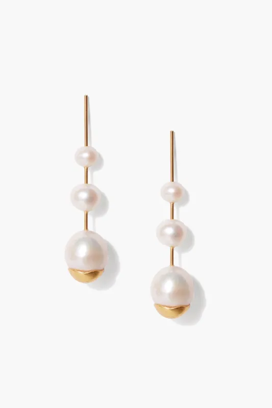 Gold Dipped Pearl Cascade Earrings sold by Chan Luu