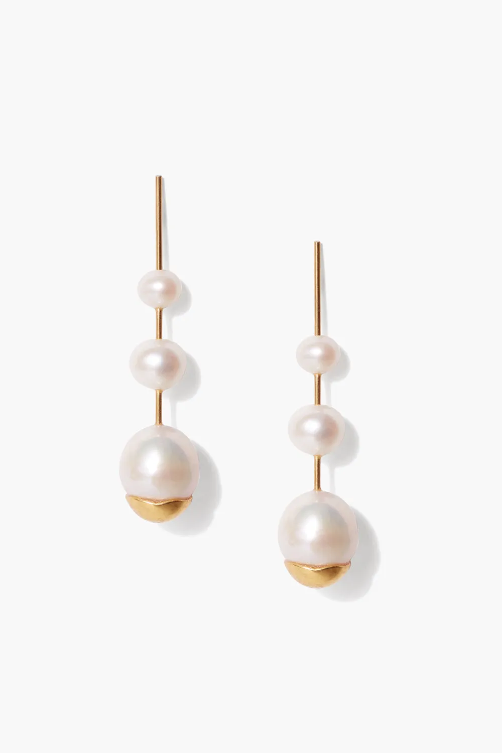 Gold Dipped Pearl Cascade Earrings sold by Chan Luu