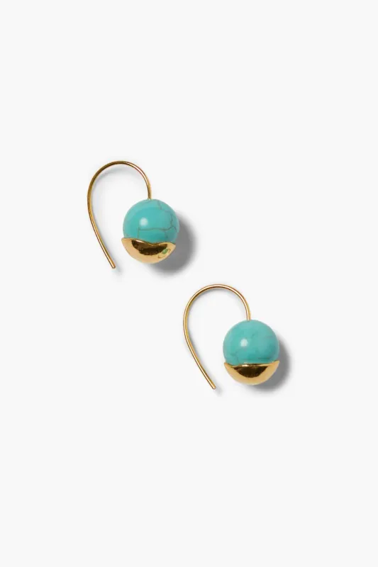 Gold Dipped Turquoise Earrings sold by Chan Luu