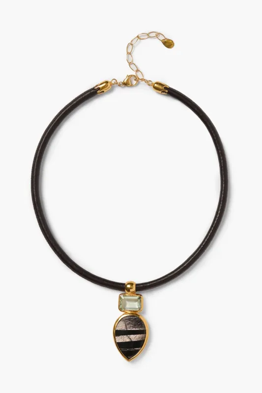 Totem Leather Necklace Hypersthene sold by Chan Luu