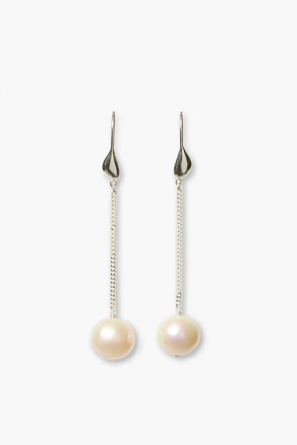 Floating Pearl Earrings Silver sold by Chan Luu