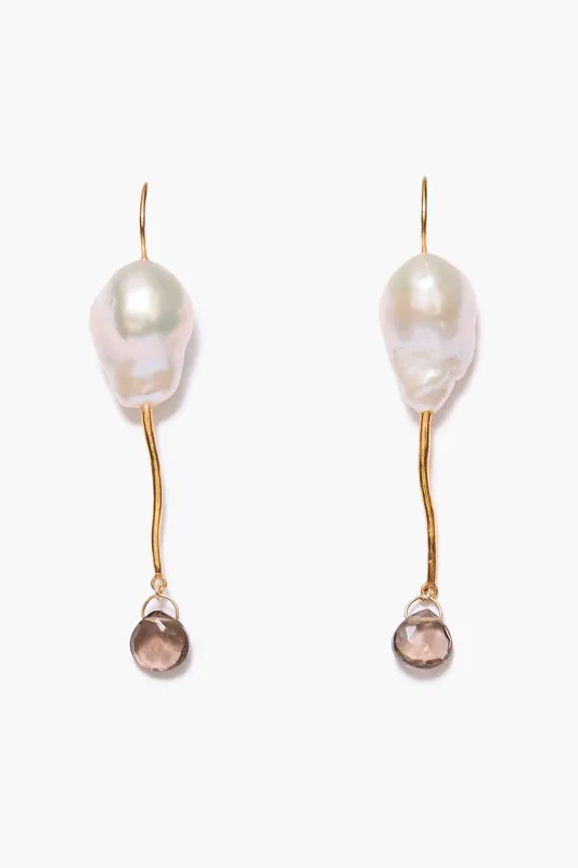 Drift Earrings Smoky Quartz made by Chan Luu