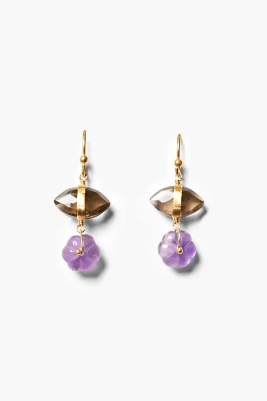 Pia Earrings Amethyst sold by Chan Luu