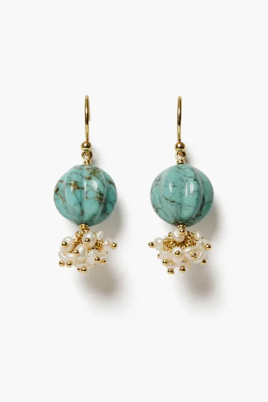 Lima Earrings Turquoise made by Chan Luu