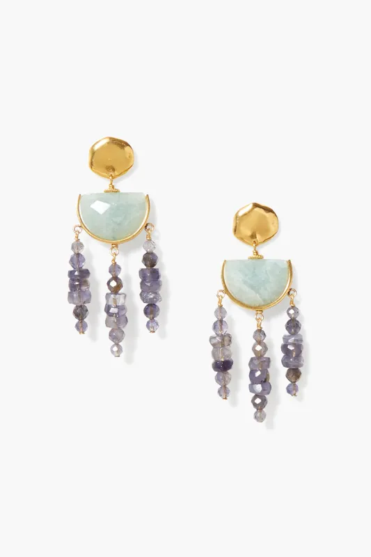 Luna Chandelier Earrings Iolite Mix sold by Chan Luu