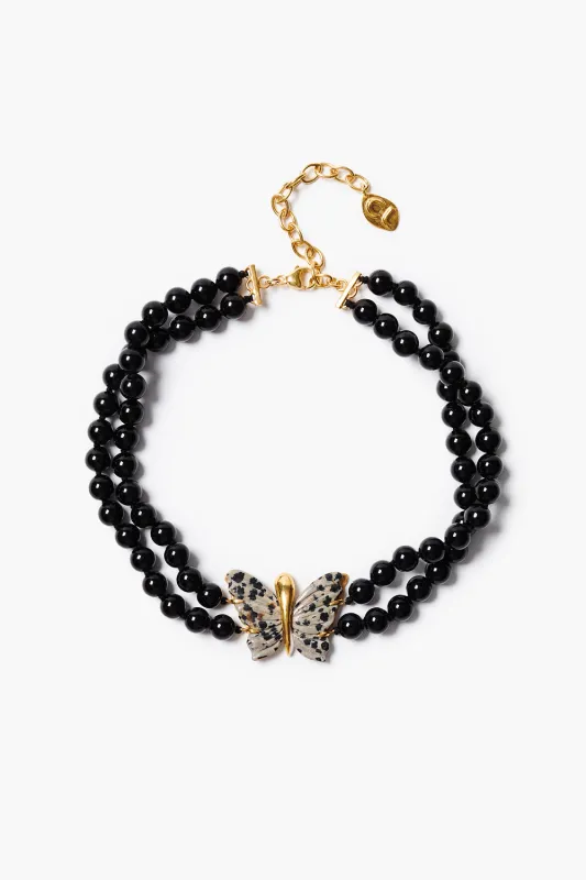 Butterfly Collar Necklace Onyx made by Chan Luu