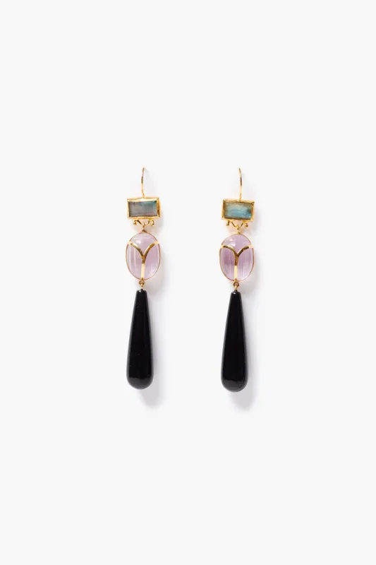 Scarab Earrings Multi made by Chan Luu