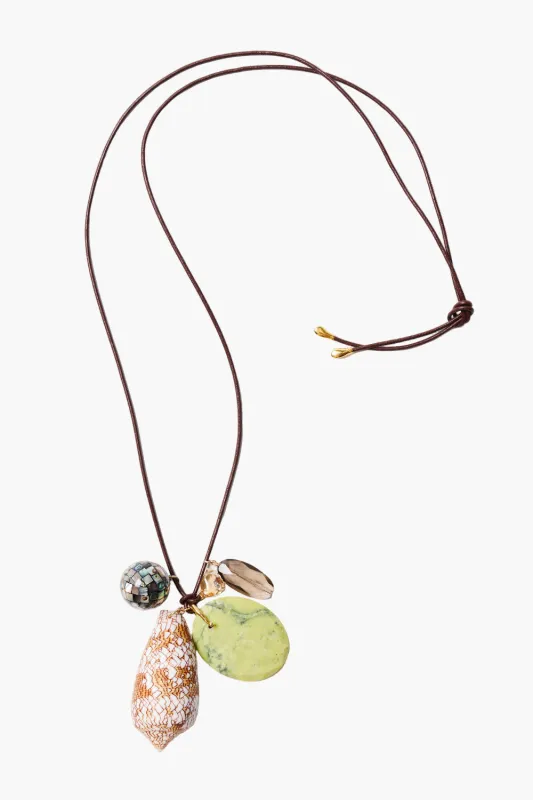Cone Shell Charm Necklace Multi made by Chan Luu