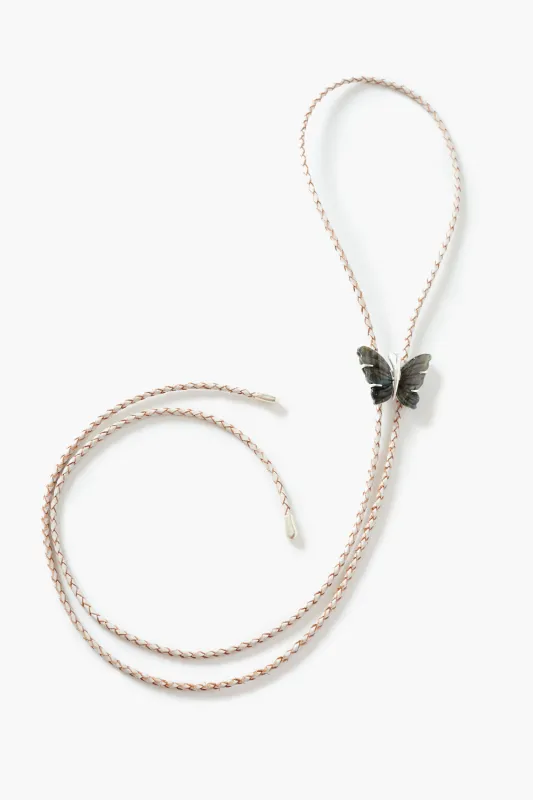 Butterfly Bolo Tie Necklace Labradorite made by Chan Luu