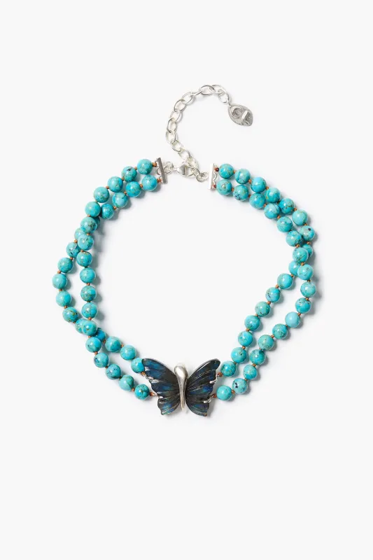 Butterfly Collar Necklace Turquoise made by Chan Luu