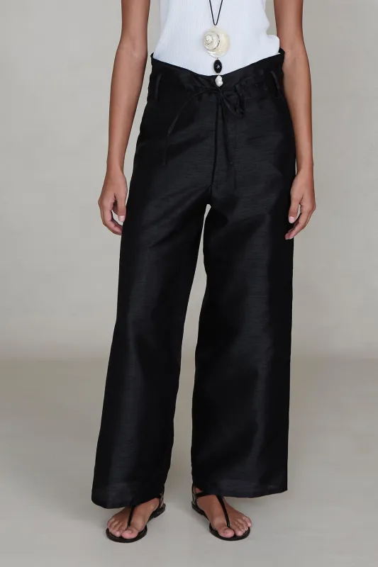 Techno Dupion Straight Leg Pant Black sold by Chan Luu