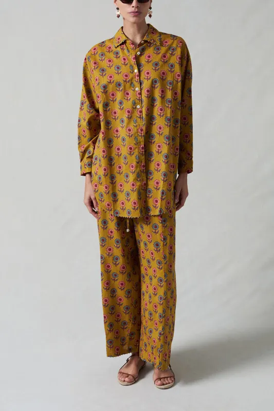 Sunflower Printed Set Mustard made by Chan Luu