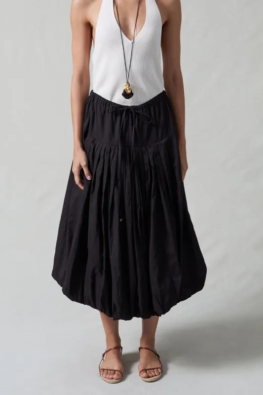 Million Pleats Bubble Skirt Black sold by Chan Luu