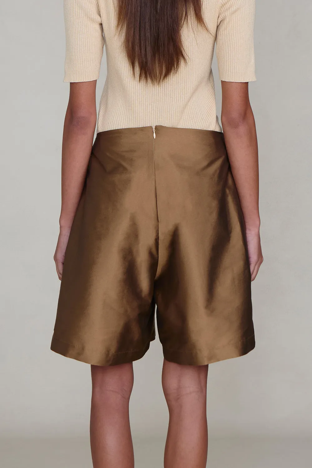 Techno Taffeta Long Shorts Bronze sold by Chan Luu product image thumbnail 3