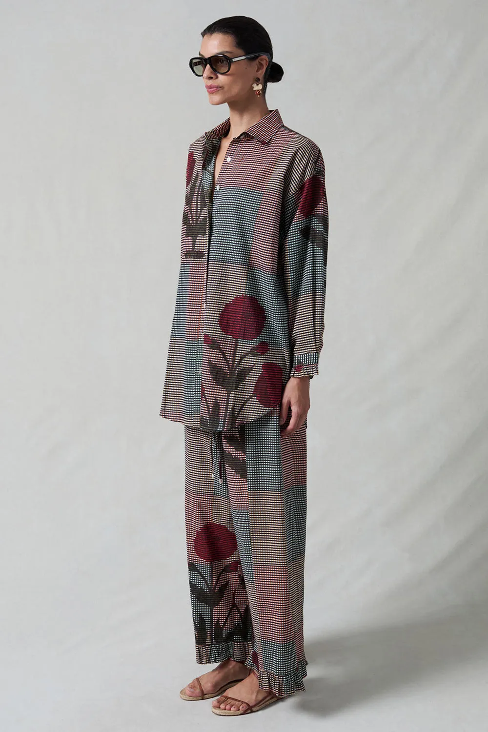 Dandelion Printed Set Multi Blue Check sold by Chan Luu product image thumbnail 3