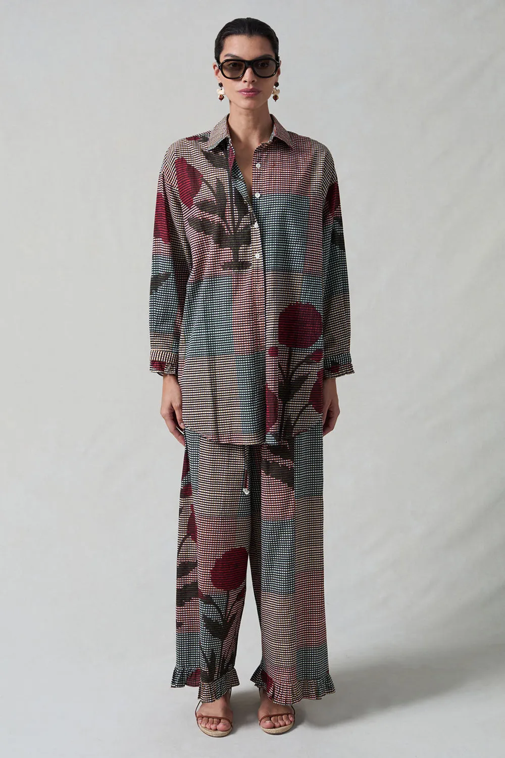 Dandelion Printed Set Multi Blue Check sold by Chan Luu