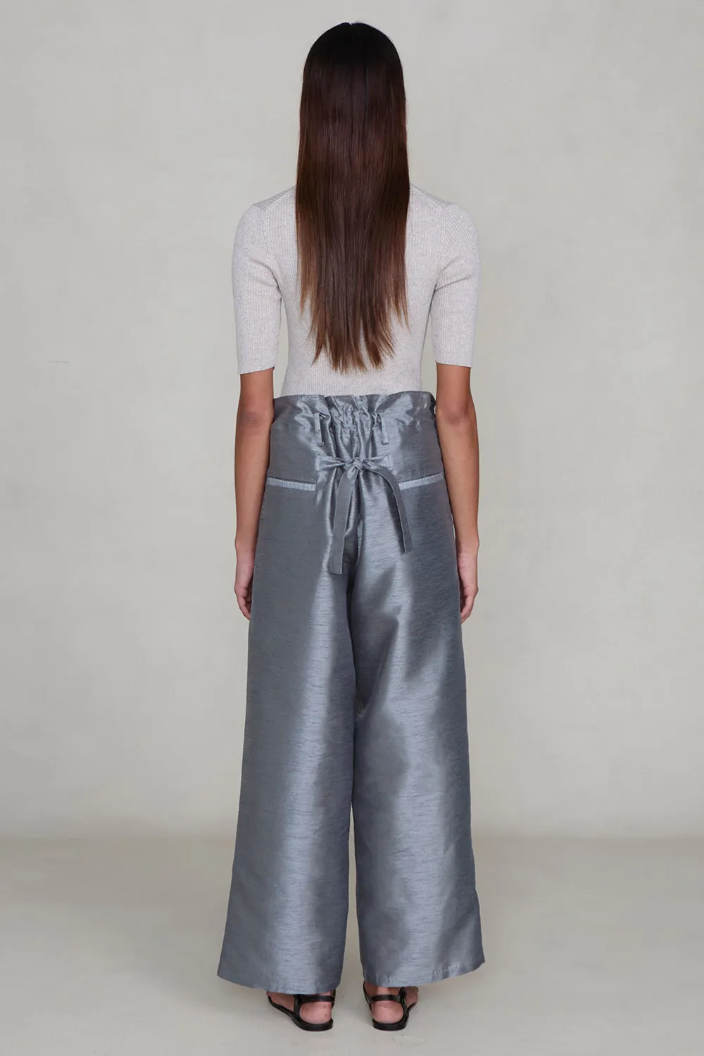 Dupioni Straight Leg Pant Steel sold by Chan Luu product image thumbnail 3