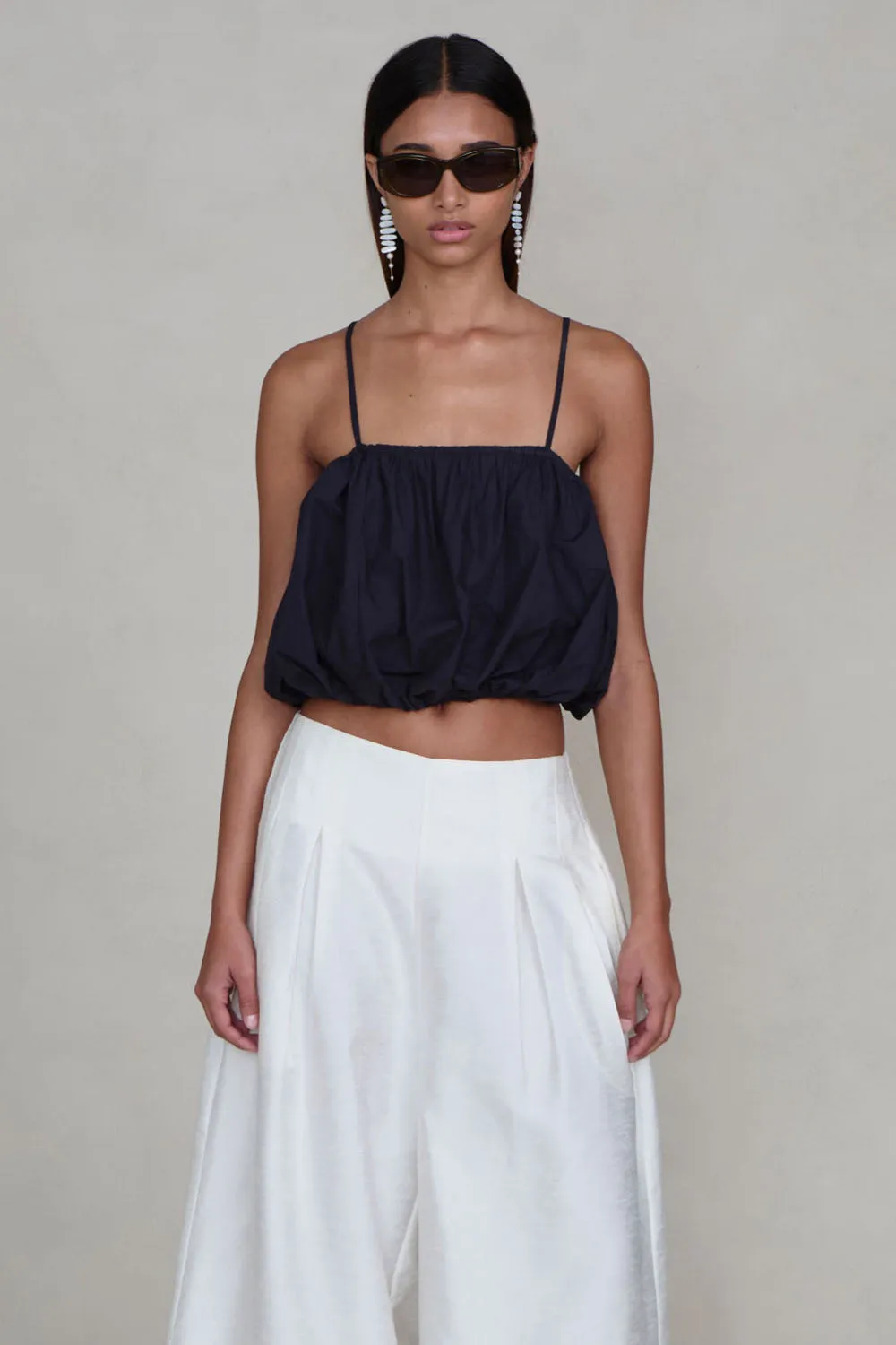 Bubble Top Midnight Navy sold by Chan Luu