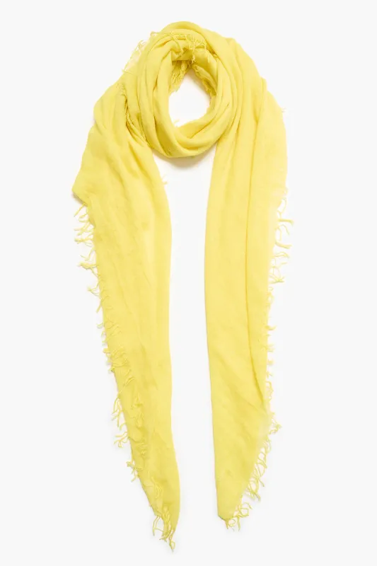 Cashmere and Silk Scarf Blazing Yellow made by Chan Luu