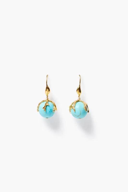Coral Crown Earrings Turquoise made by Chan Luu