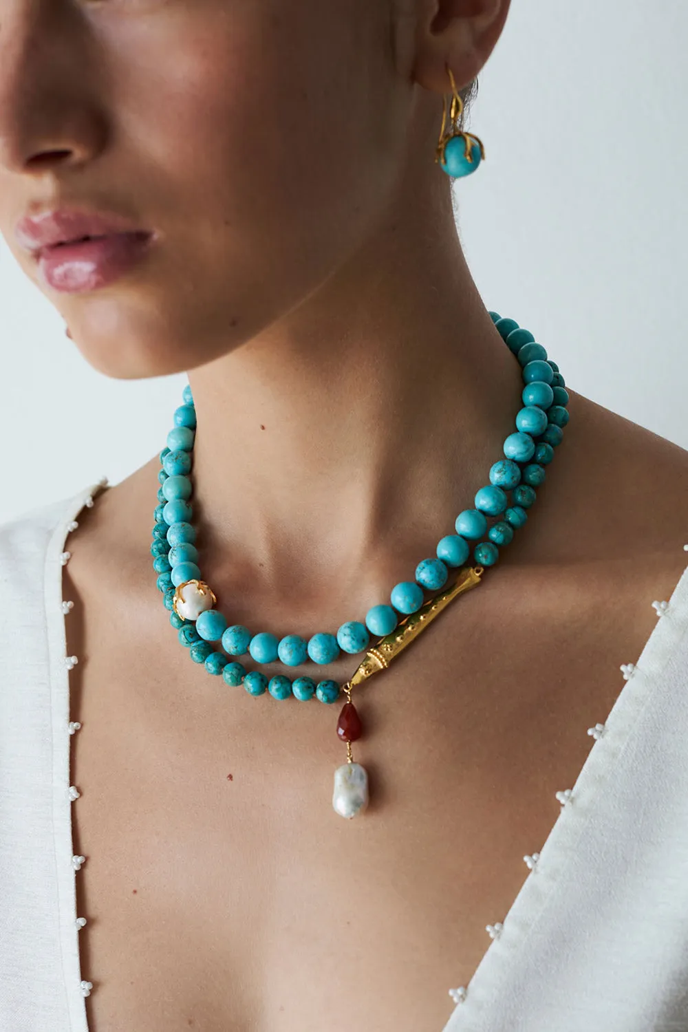 Coral Crown Earrings Turquoise sold by Chan Luu product image thumbnail 2