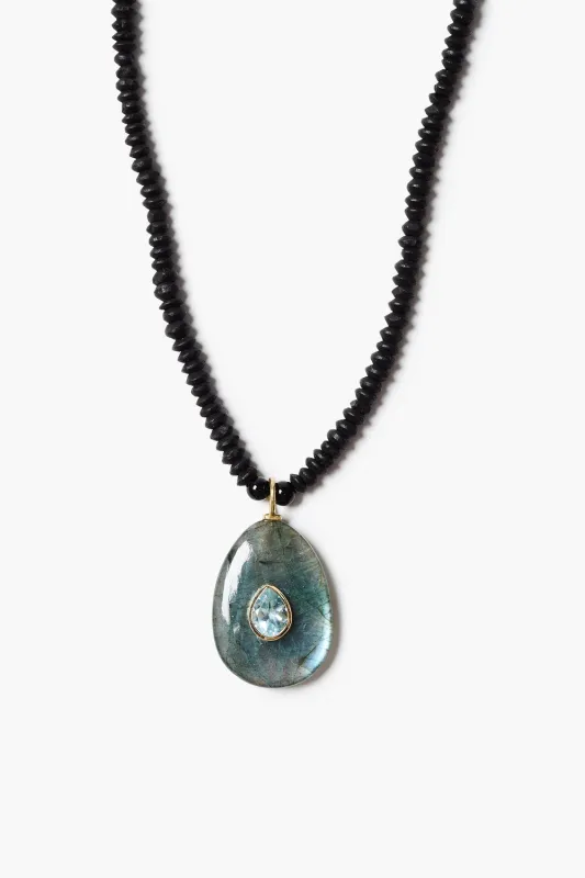 Crest Necklace Labradorite made by Chan Luu