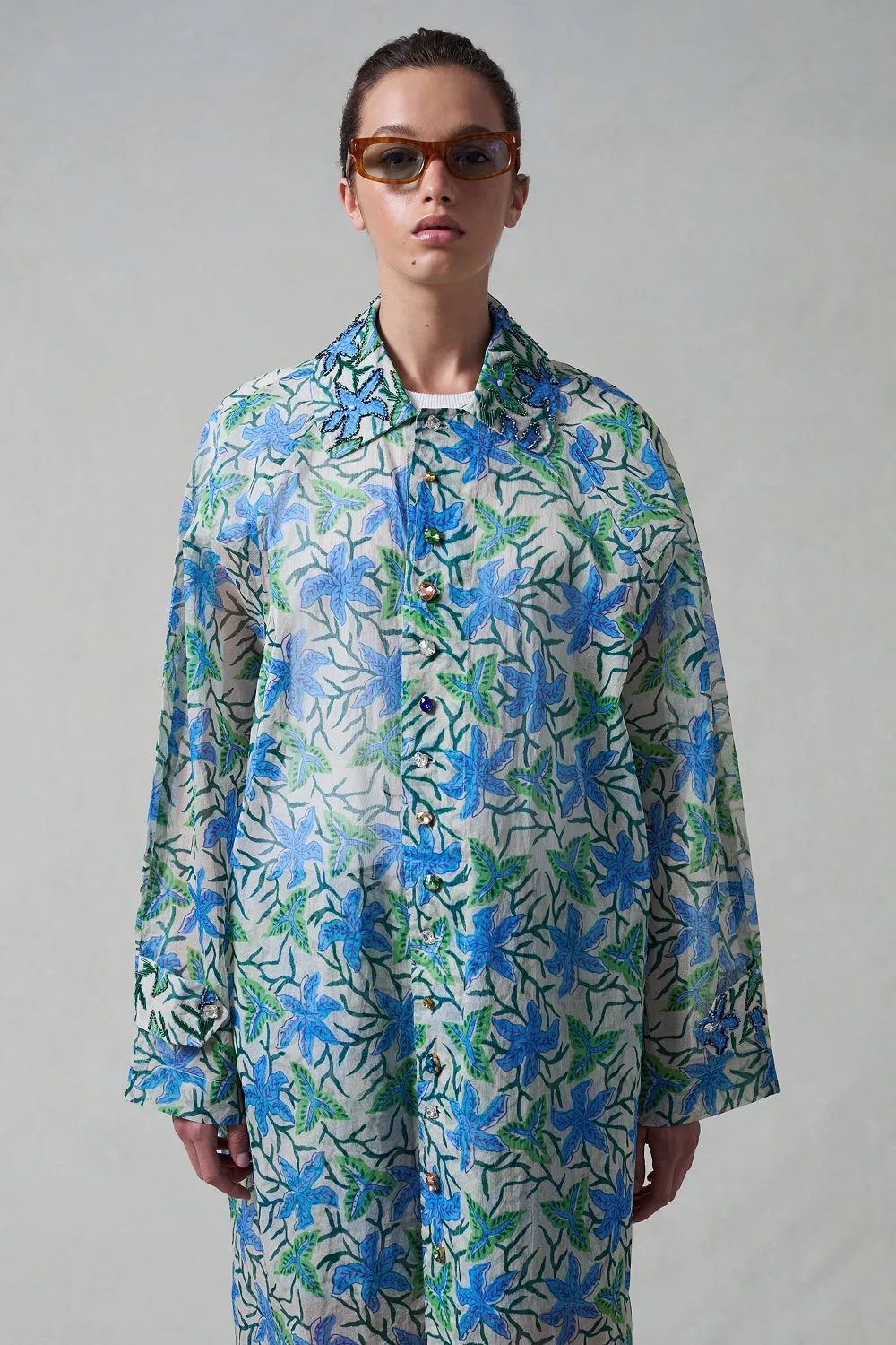 Iggy Paper Trench Coat Maldive Blue sold by Chan Luu product image thumbnail 2