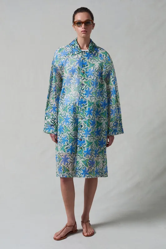 Iggy Paper Trench Coat Maldive Blue made by Chan Luu