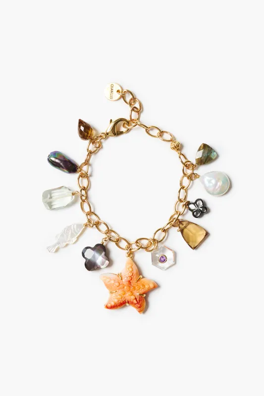 Starfish Charm Bracelet Multi made by Chan Luu