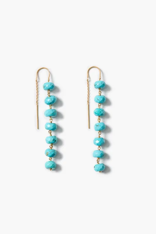 Ladder Earrings Turquoise made by Chan Luu