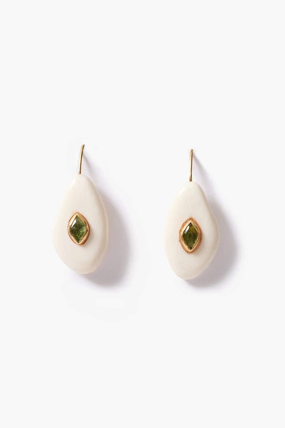Pebble Earrings Peridot sold by Chan Luu