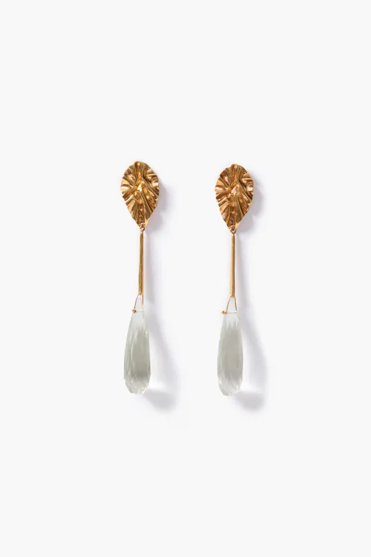 Fluted Drop Earrings Green Amethyst made by Chan Luu