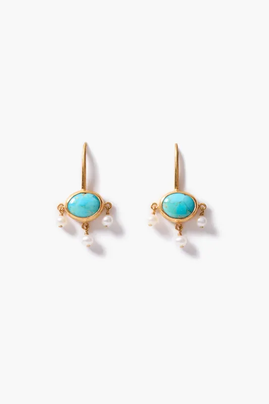 Della Drop Earrings Turquoise made by Chan Luu