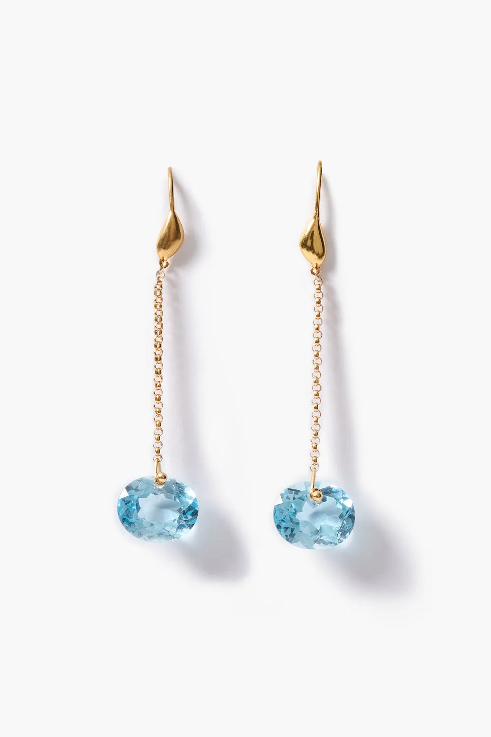 Camille Drop Earrings Blue Topaz sold by Chan Luu