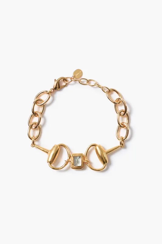 Horsebit Bracelet Green Amethyst made by Chan Luu