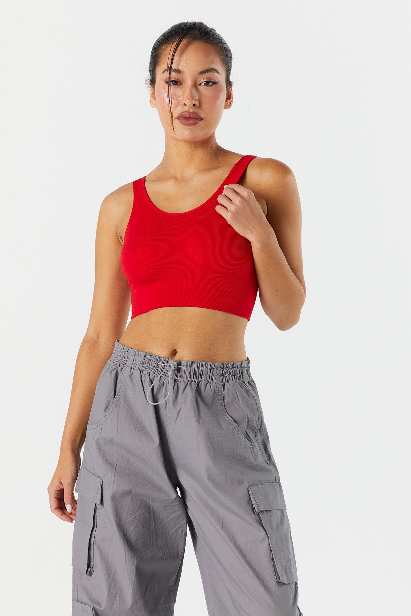 Ribbed Seamless Sports Bra sold by Charlotte Russe product image thumbnail 10
