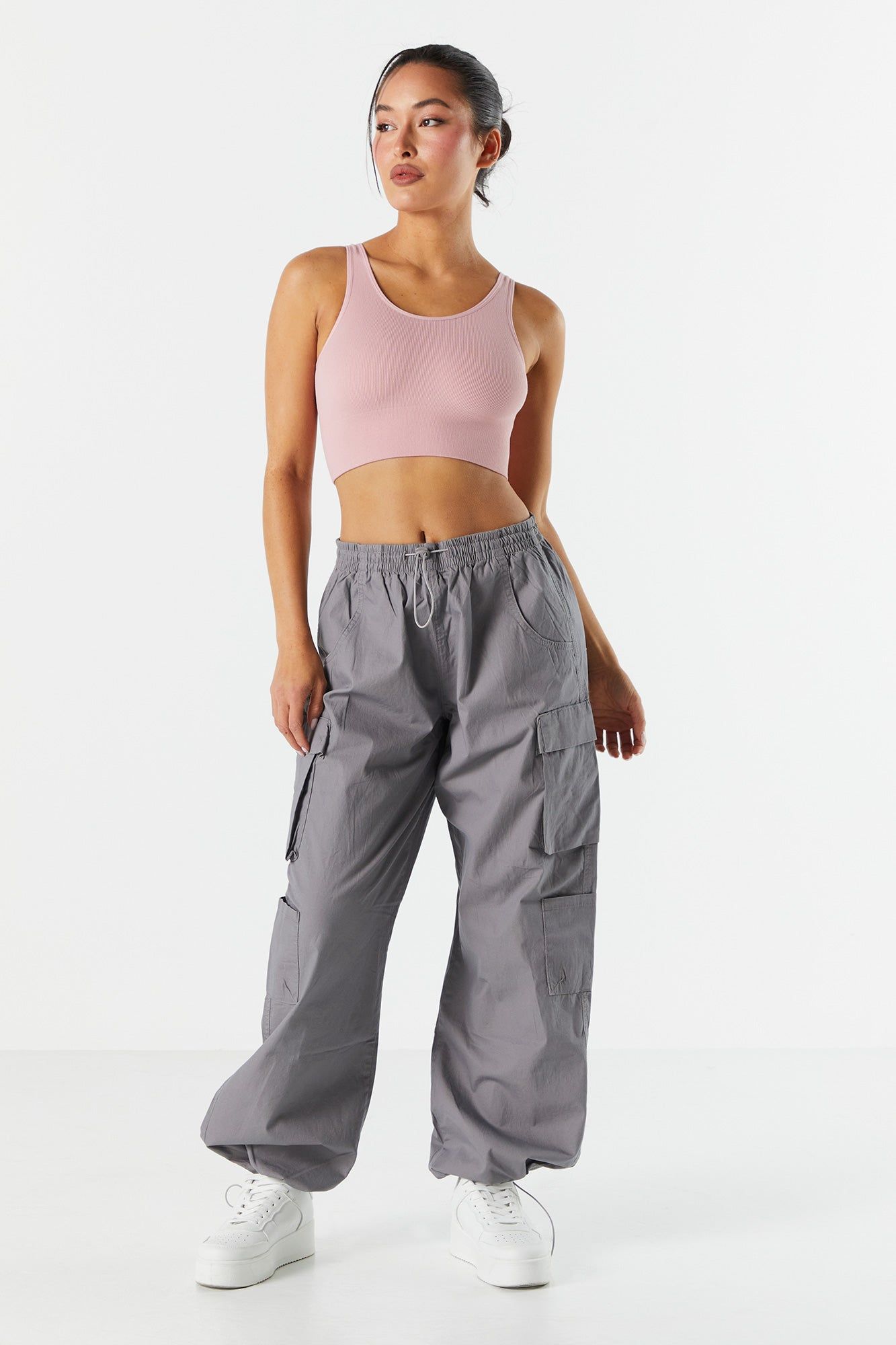 Ribbed Seamless Sports Bra sold by Charlotte Russe product image thumbnail 9