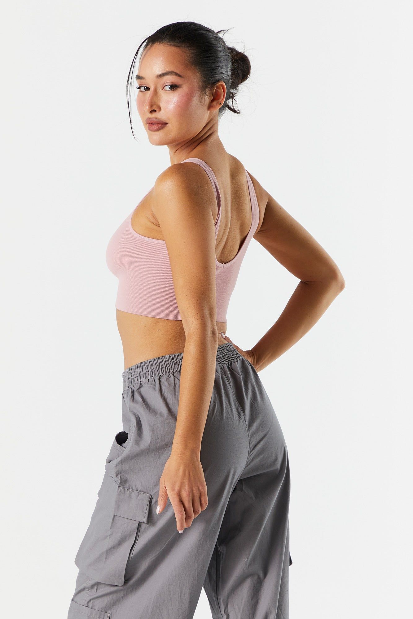 Ribbed Seamless Sports Bra sold by Charlotte Russe product image thumbnail 8