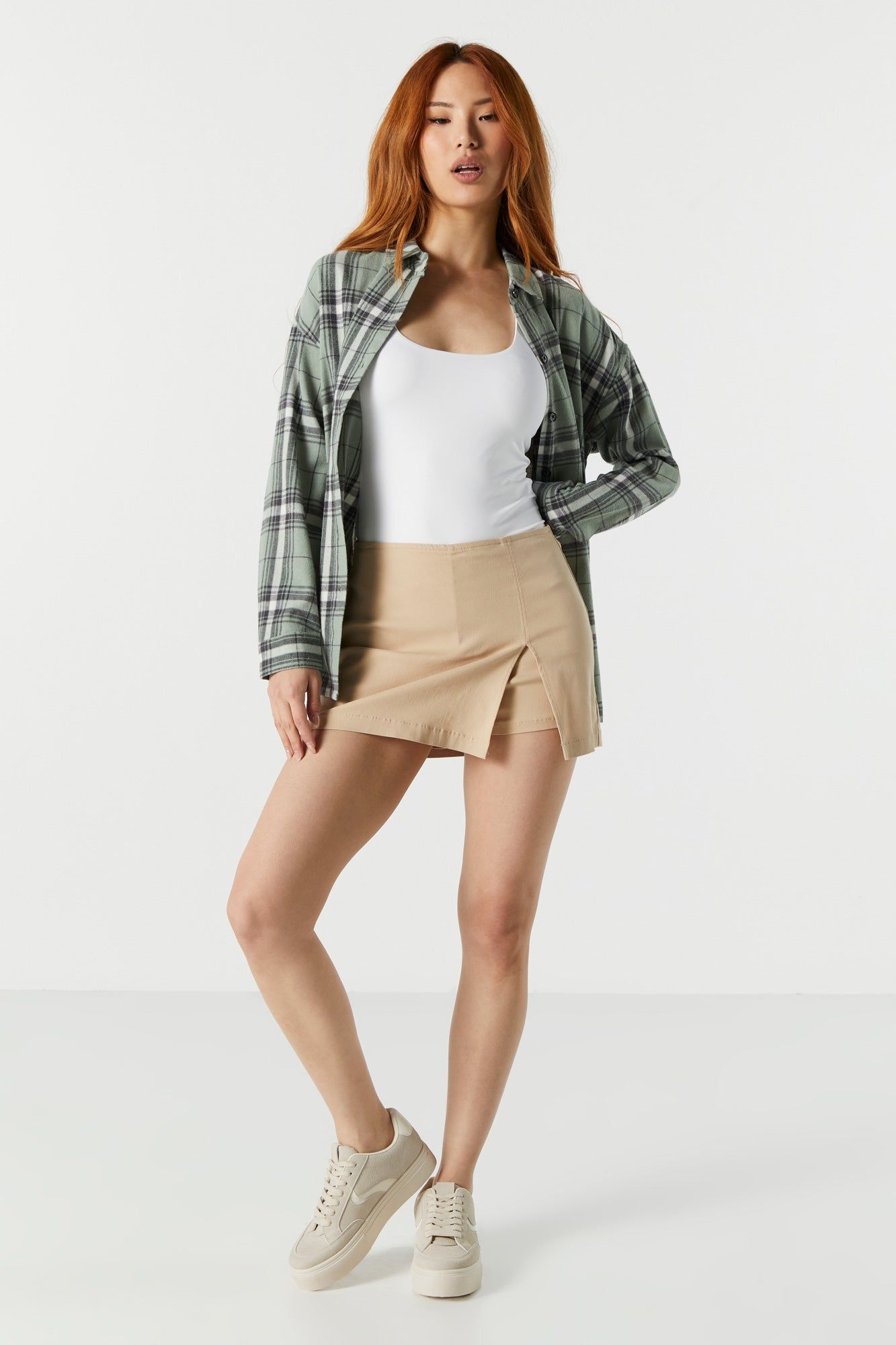 Green Plaid Flannel sold by Charlotte Russe product image thumbnail 3