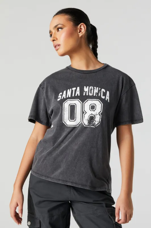 Santa Monica Graphic Boyfriend T-Shirt sold by Charlotte Russe